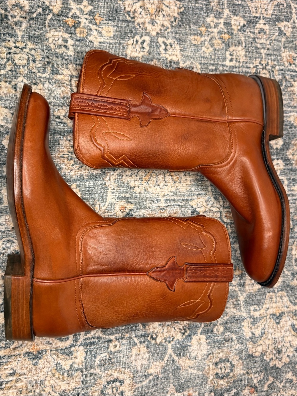 Lucchese Tanner Co Burn Ranch Roper Boot - Picture 2 of 9
